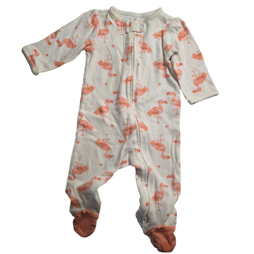 Child of Mine by Carters Baby Girls Flamingo Footed Sleep and Play 3-6 Months